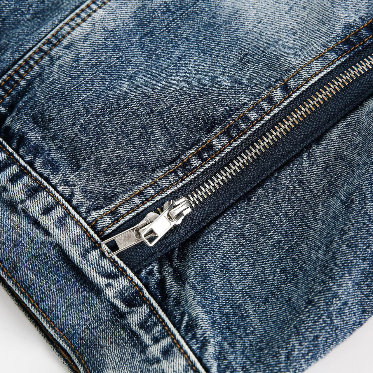 Amerikaanse Retro Clean Fit Wash Spijkerjacket met Knoopsluiting en Ritszakken voor Dames en Plus-size