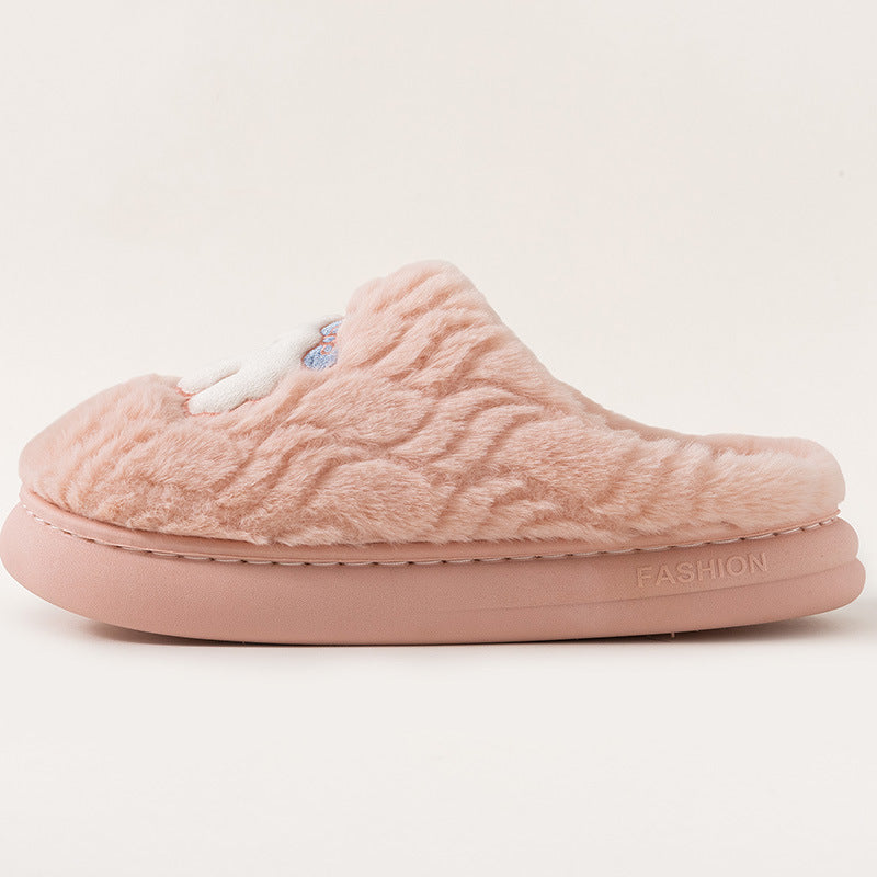Winterse Warme Zachte Antislip Pantoffels met Geborduurde Patroon voor Unisex
