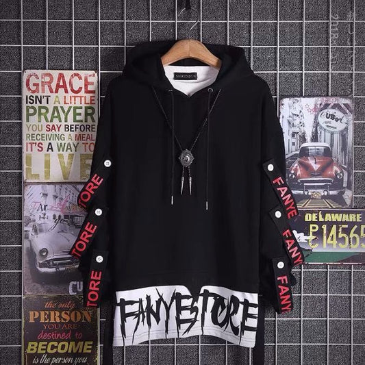 Nep-twee hoodies met lintprint