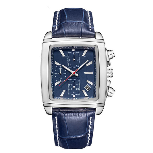 Fashion Vintage Vierkant Multifunctioneel Quartz Horloge voor Heren