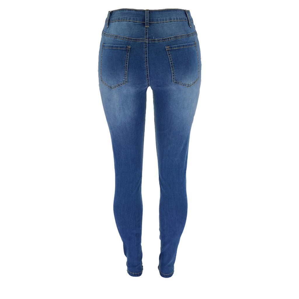 Ripped Hip Jeans voor Dames/Plus Size & Meisjes