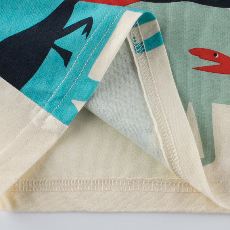 T-shirt met Korte Mouwen en Dinosaurusprint voor Peuters/ Kinderen