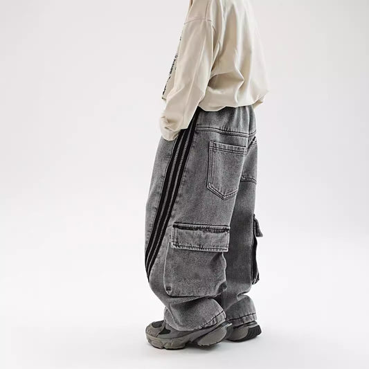 Trendy Fleece-gevoerde Warm Jeans met Grote Zakken voor Peuters/ Kinderen & Tieners