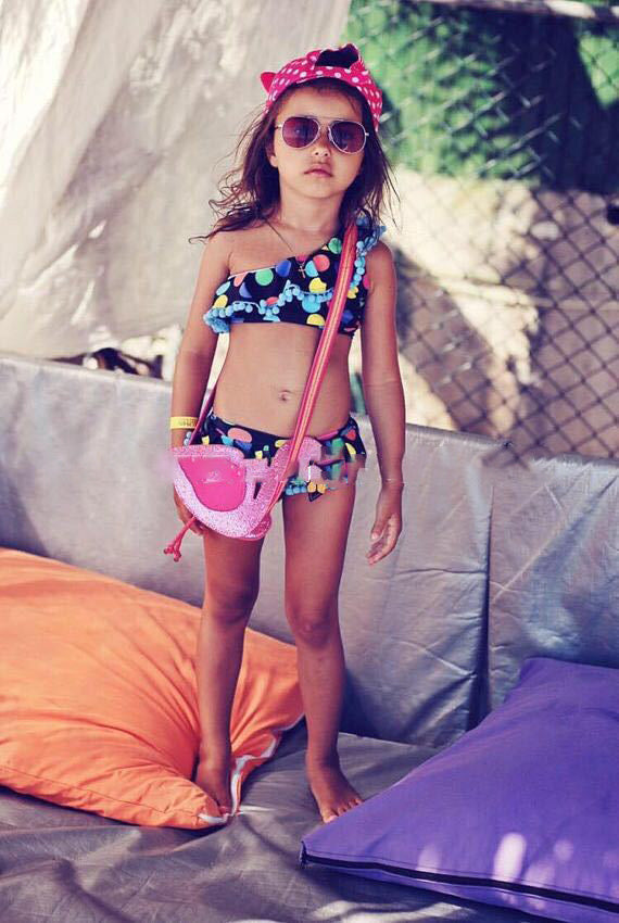 Pudcoco Schattige Meisjes Bikini Set met Polka Dot voor Peuters/ Kinderen