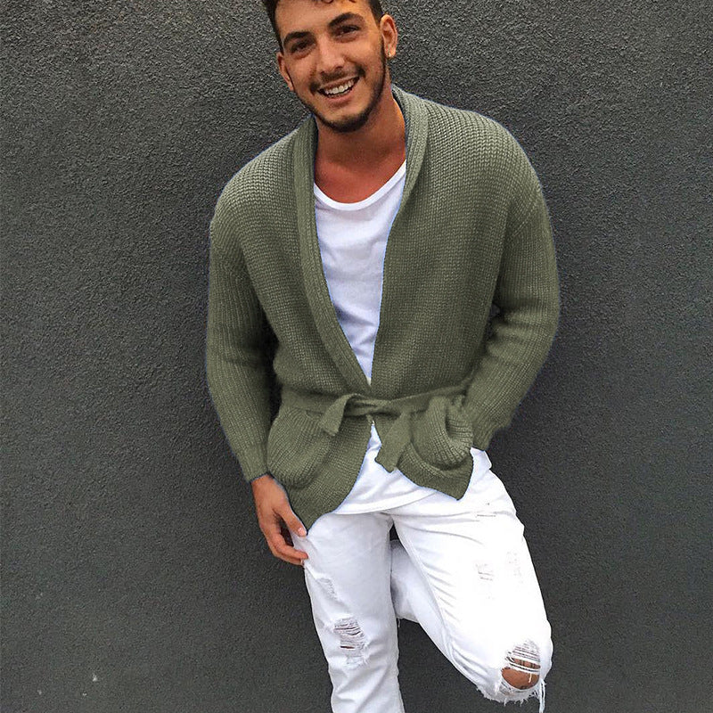 Europese en Amerikaanse Gebreide Trui-vest met Ribbelpatroon voor Heren