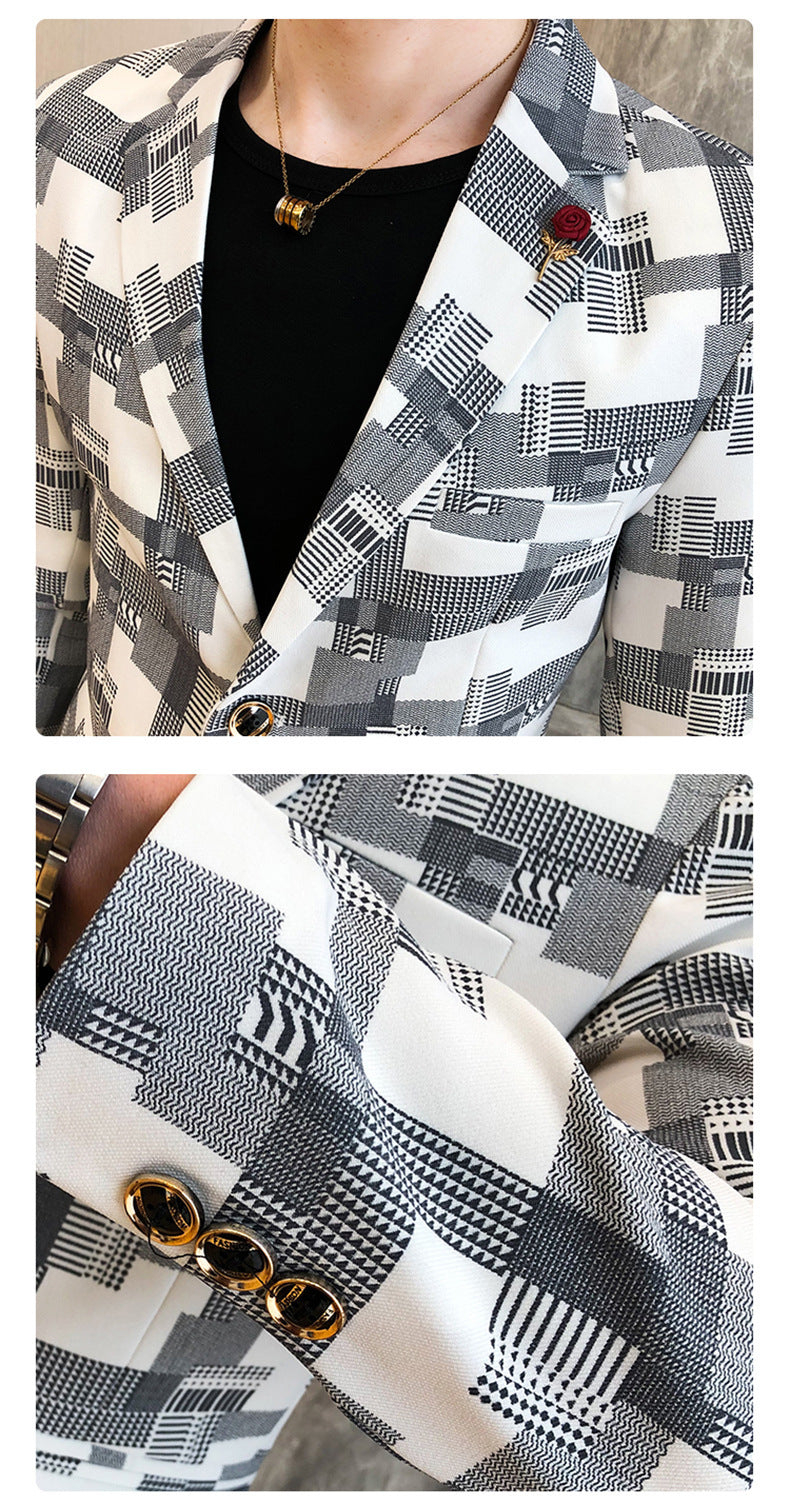 Casual Formeel/ Feestelijk Blazer met Geruitpatroon voor Heren & Jongens