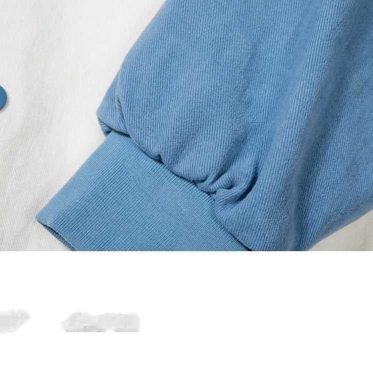 Amerikaanse Retro Losse Baseball Jacket met Geborduurde Patchwork voor Dames & Plus-size