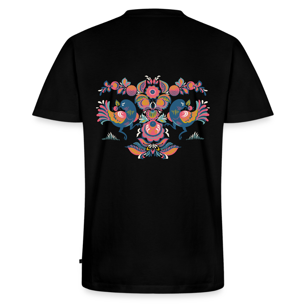 Mannen bio T-shirt met V-hals van Stanley & Stella - zwart