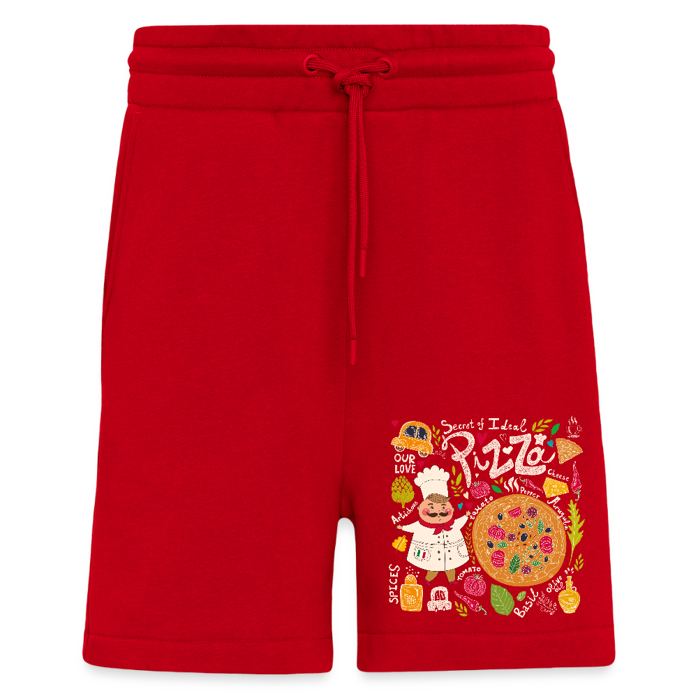 Organic relaxed shorts made in EU - rood
