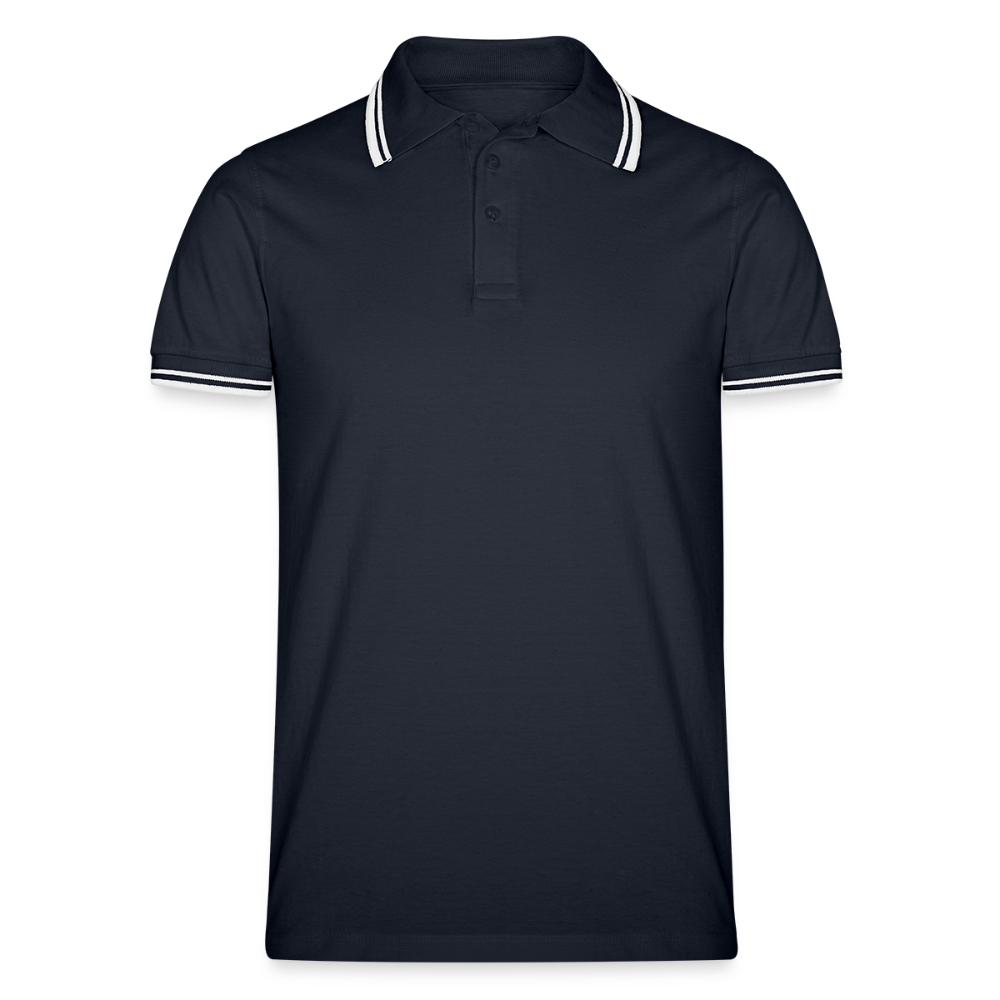 Mannen tipped poloshirt - navy/wit