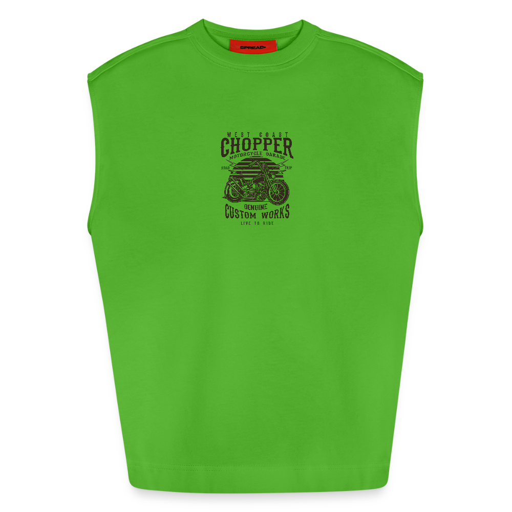 Heavyweight oversized organic tanktop made in EU Unisex - Apple Neon