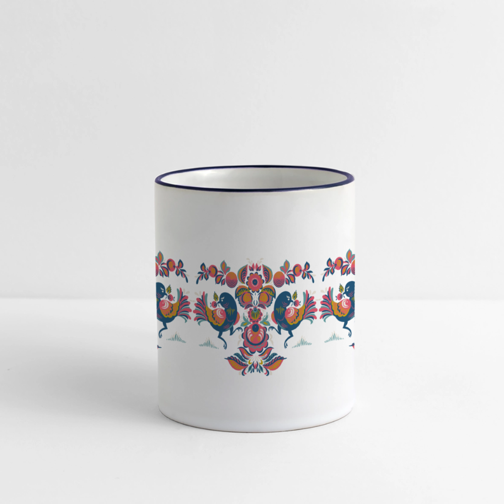 Panoramamok - wit/kobalt blauw