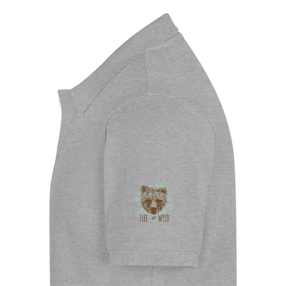 Mannen Premium Bio Poloshirt - grijs gemêleerd