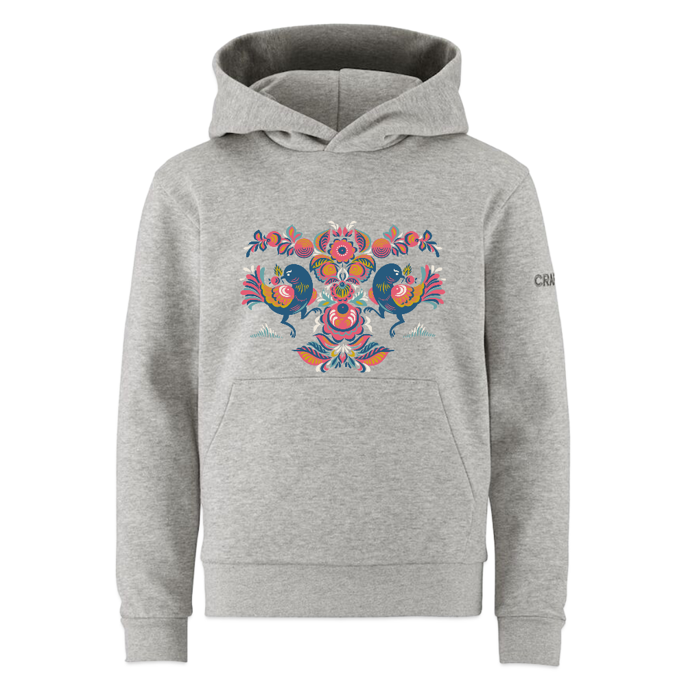 CRAFT Community 2.0 kinderhoodie - grijs gemêleerd