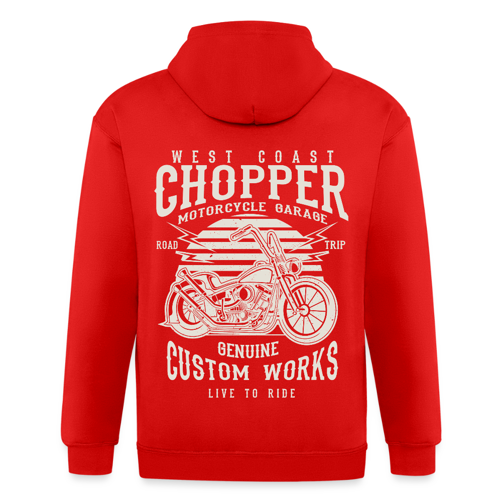 Mannenjack Heavyweight met capuchon - rood
