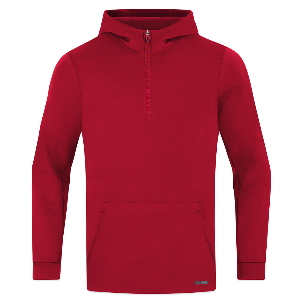 JAKO Ziphoodie Pro Casual - donkerrood