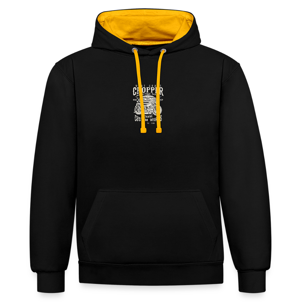 Contrast hoodie - zwart/goud