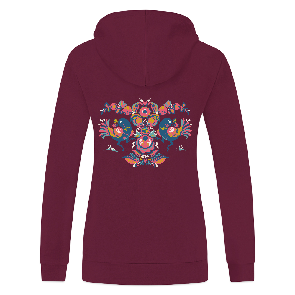 JAKO Vrouwen ziphoodie Organic - wijnrood