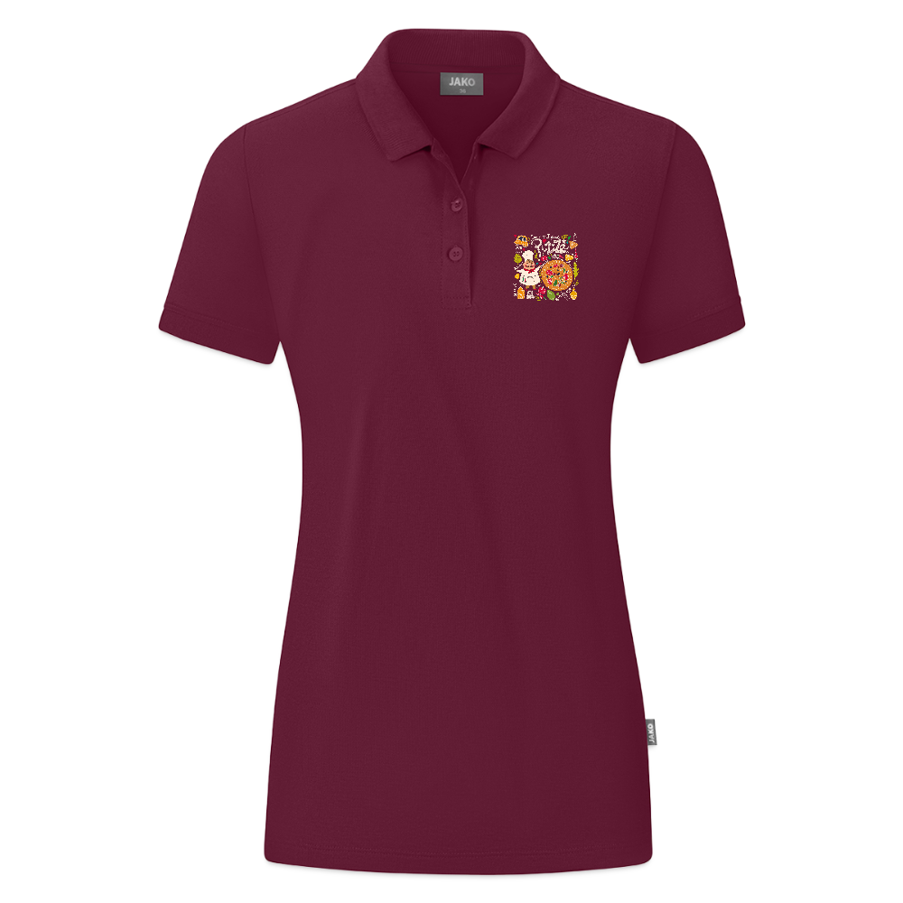 JAKO Vrouwen polo Organic - wijnrood