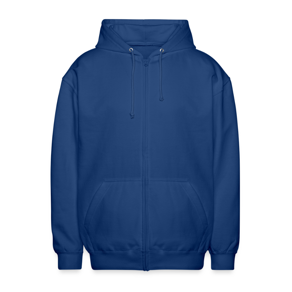 Uniseks zip hoodie - koningsblauw