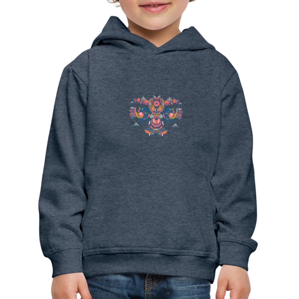 Kinderen trui Premium met capuchon - jeansblauw