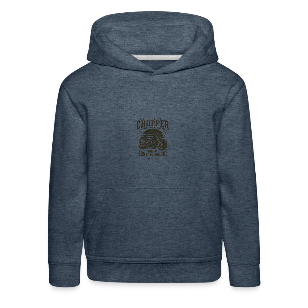 Kinderen trui Premium met capuchon - jeansblauw