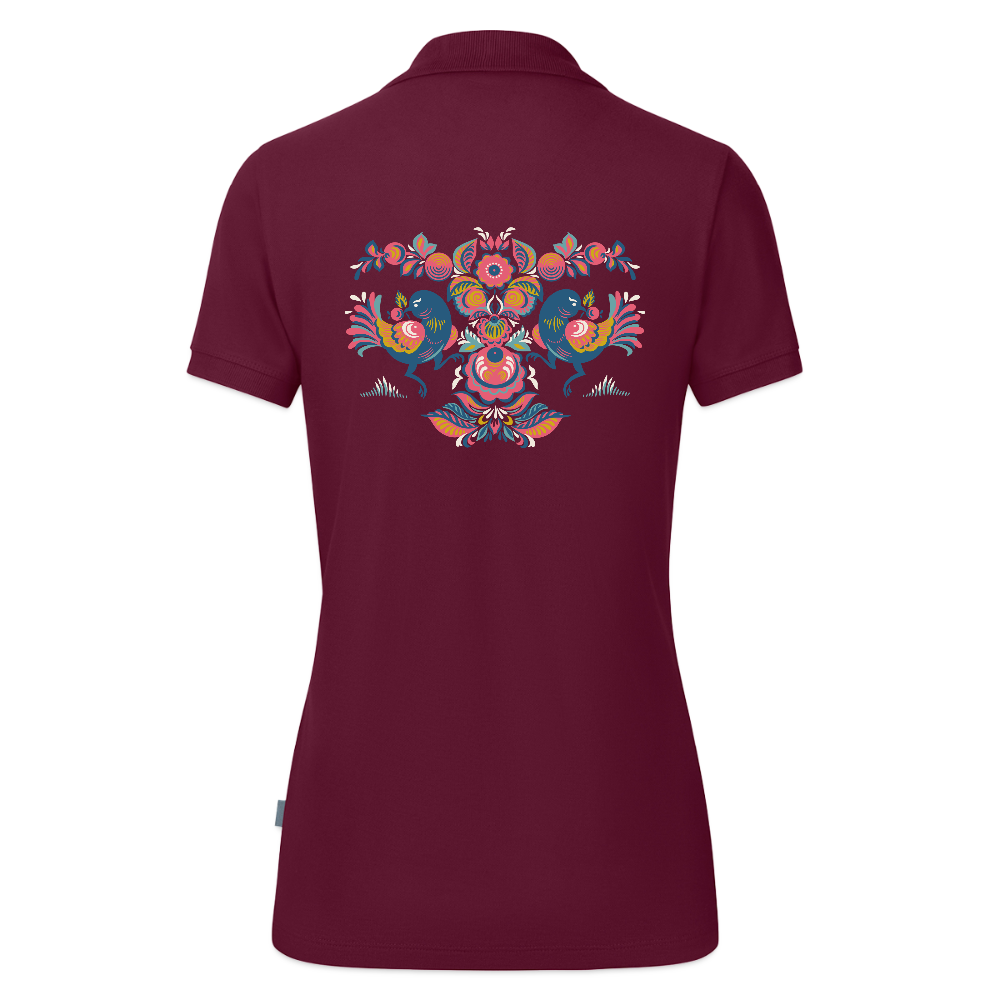 JAKO Vrouwen polo Organic - wijnrood