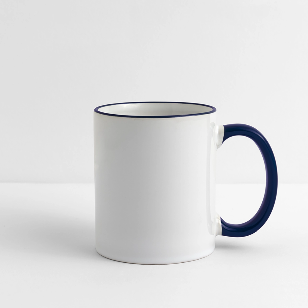 Panoramamok - wit/kobalt blauw