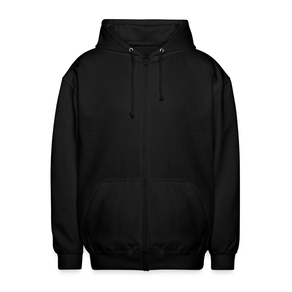 Uniseks zip hoodie - zwart