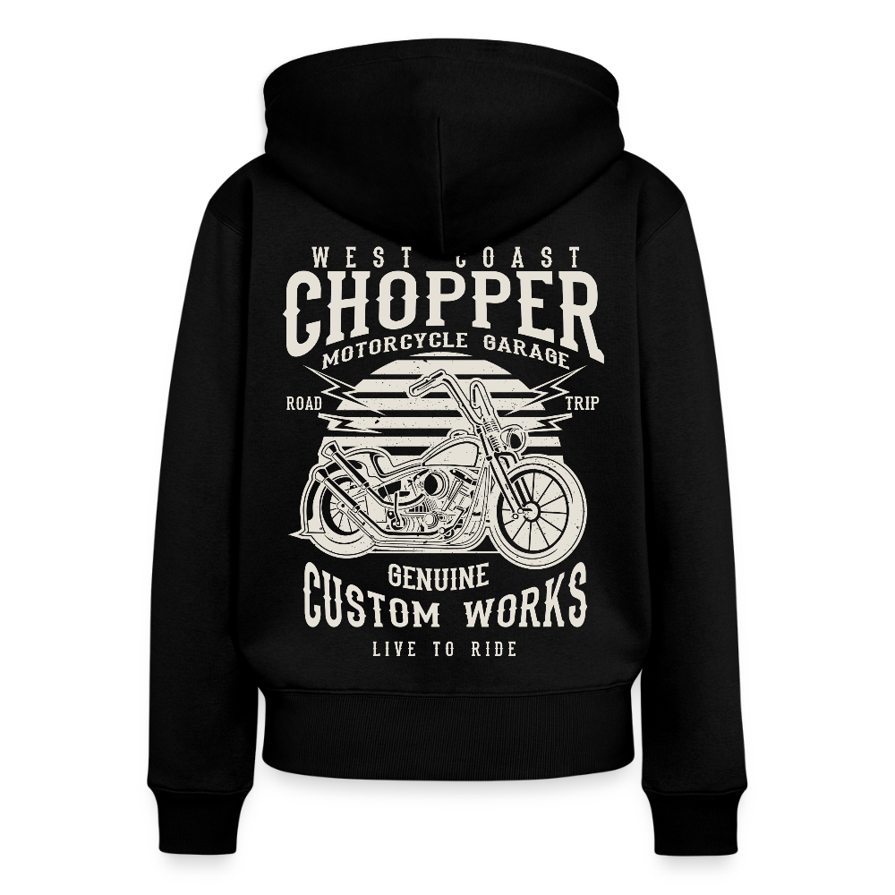 Vrouwenjack met capuchon Premium - zwart