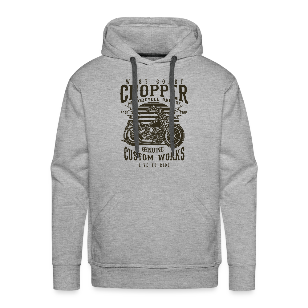 Mannen Premium hoodie - grijs gemêleerd