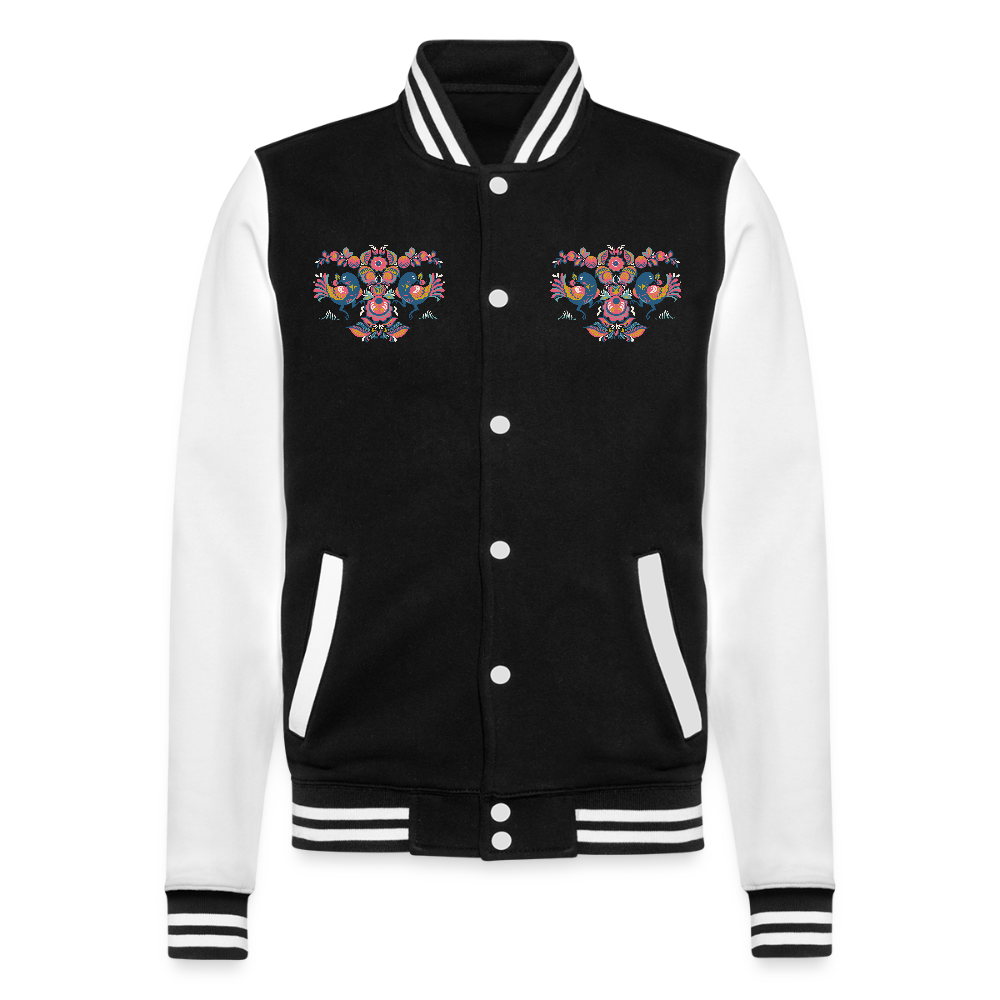 College sweatjacket - zwart/wit