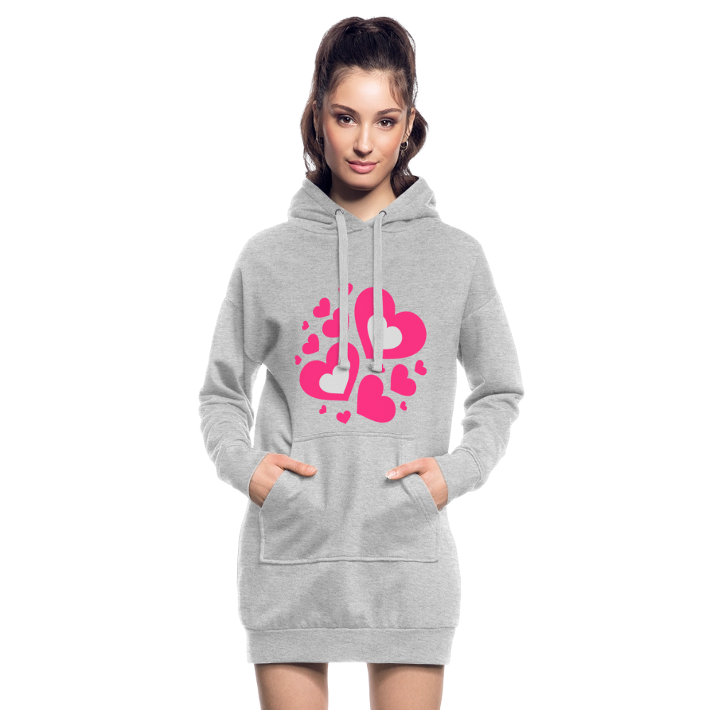 Hoodiejurk - grijs gemêleerd