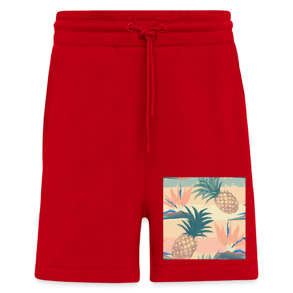 Organic relaxed shorts made in EU - rood