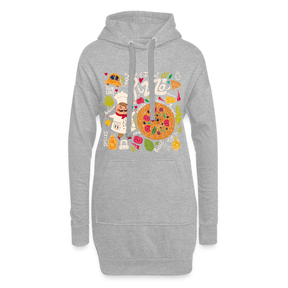 Hoodiejurk - grijs gemêleerd