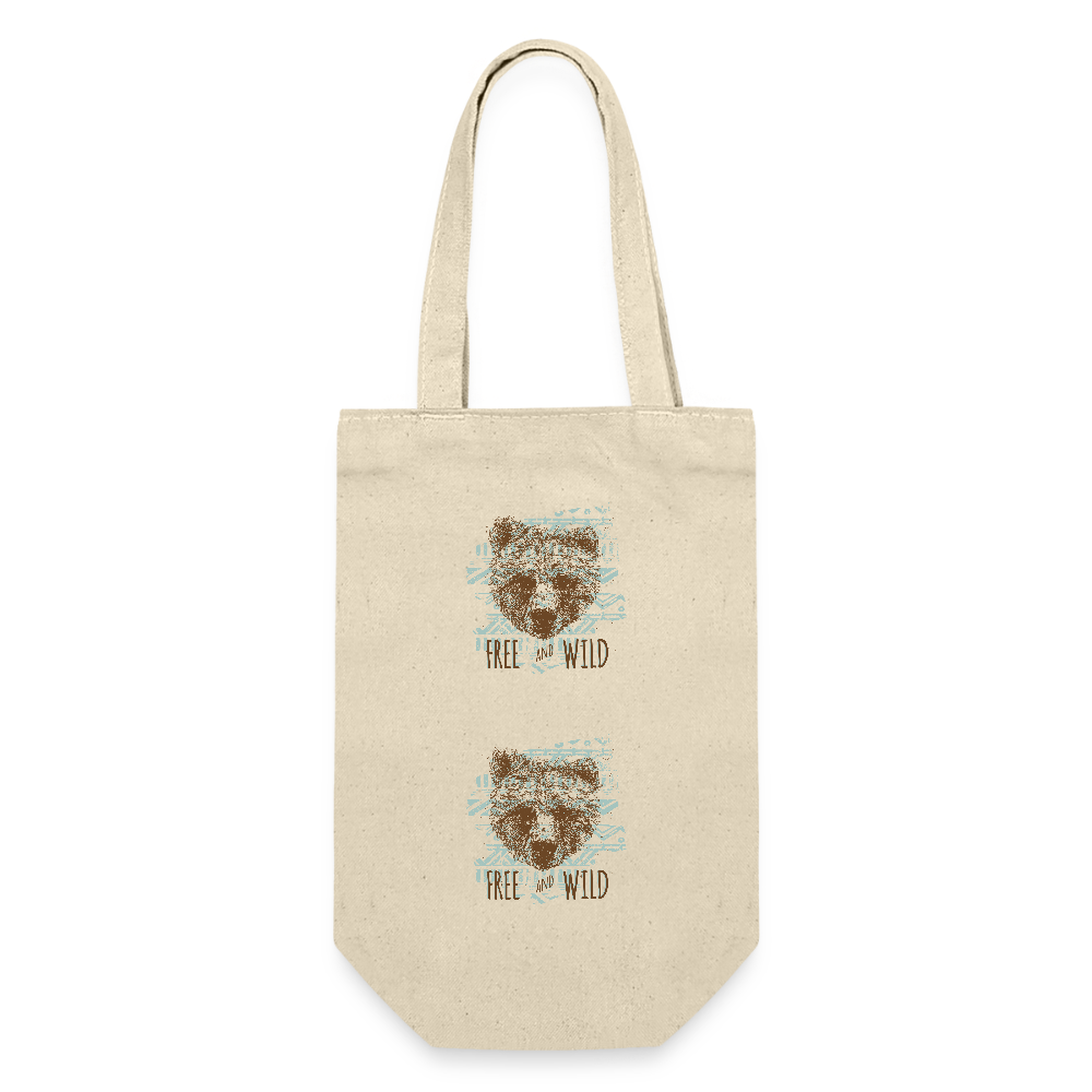 Cadeauzak voor flessen - nature