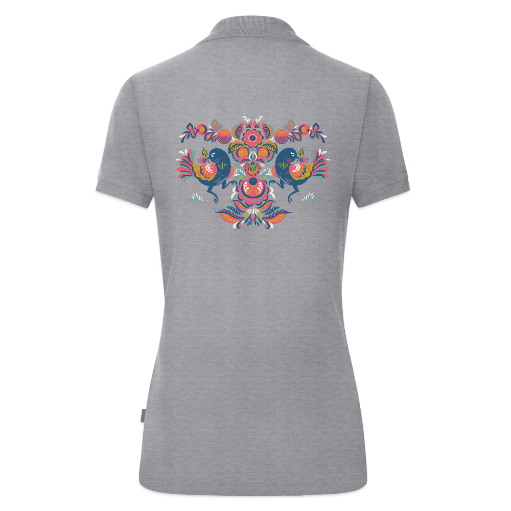 JAKO Vrouwen polo Organic - grijs gemêleerd