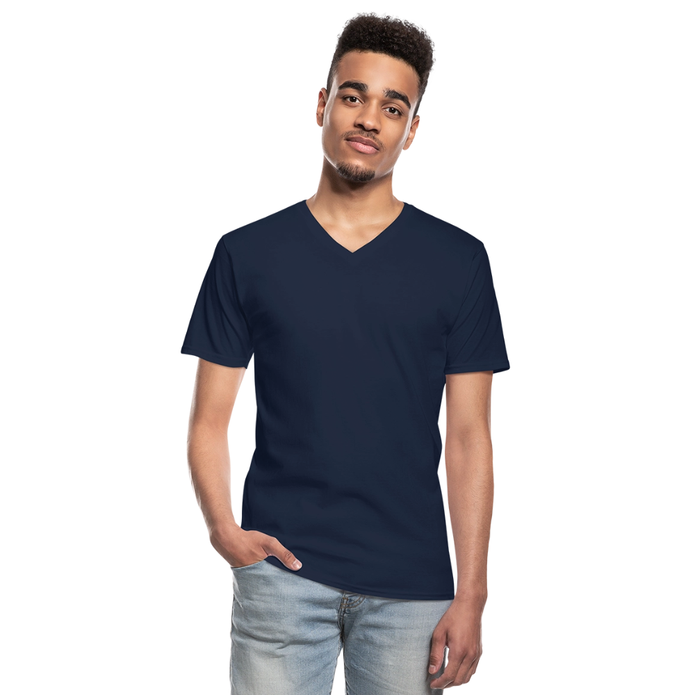 Klassiek mannen T-shirt met V-hals - navy