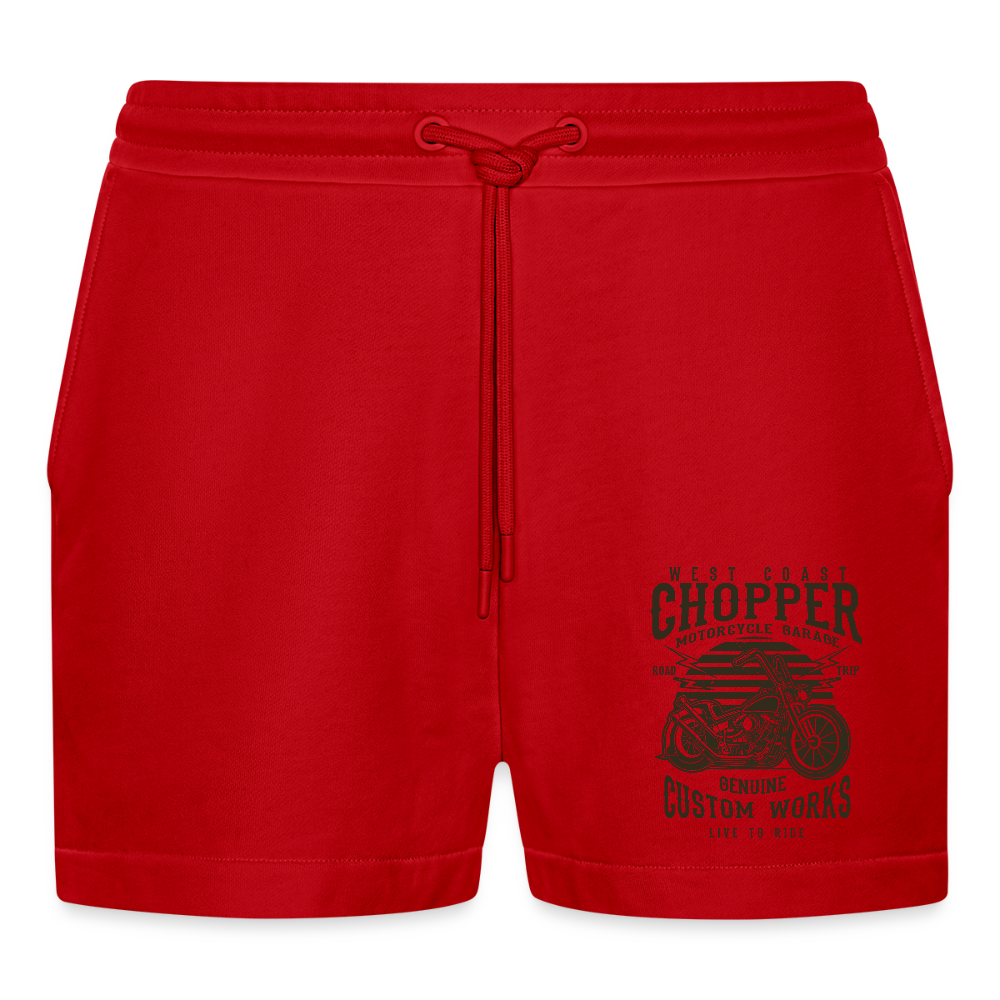 Organic relaxed cropped shorts made in EU - rood