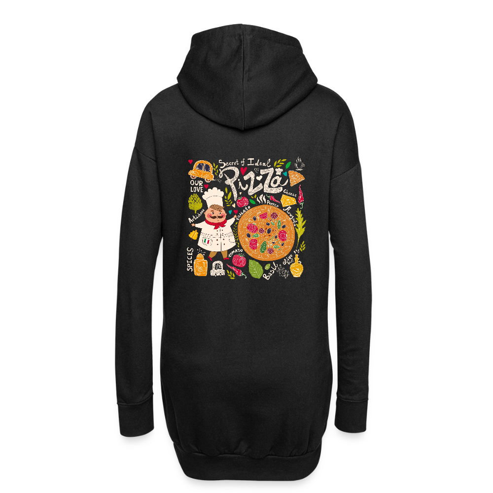 Hoodiejurk - zwart