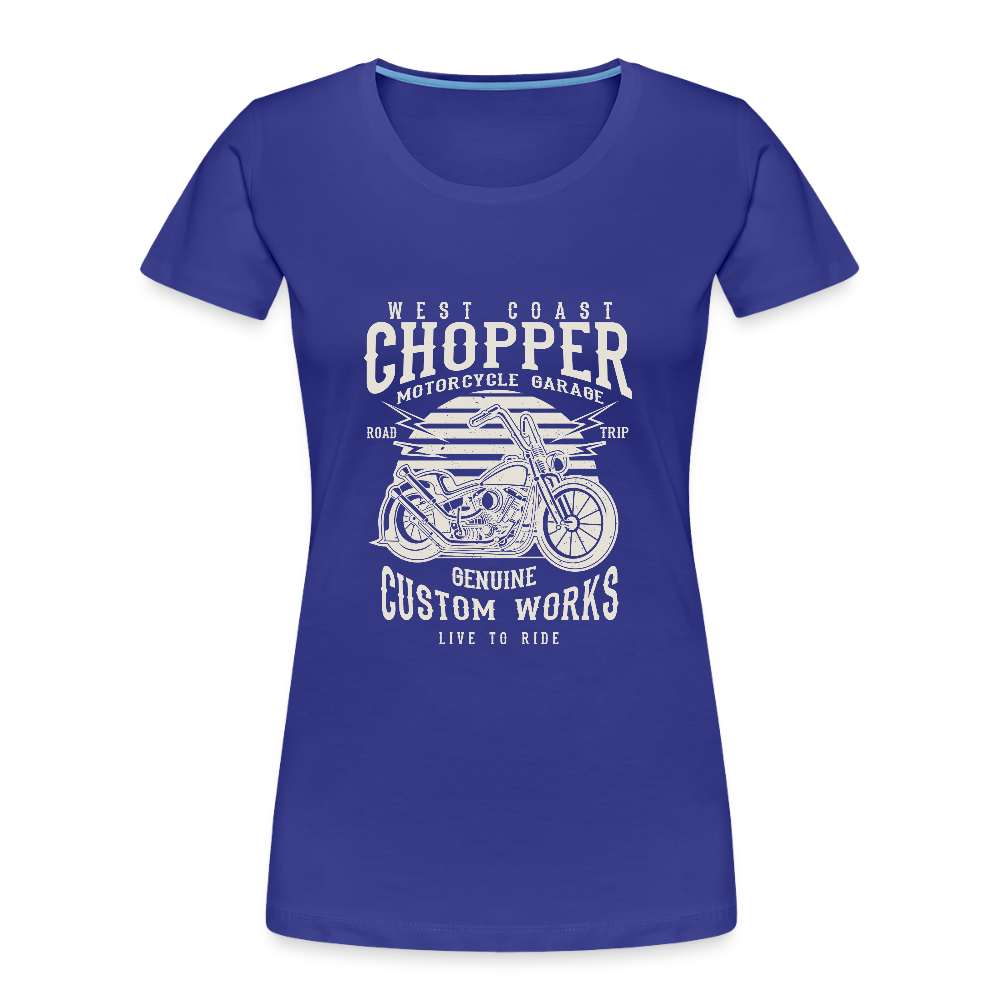 Vrouwen premium bio T-shirt - koningsblauw