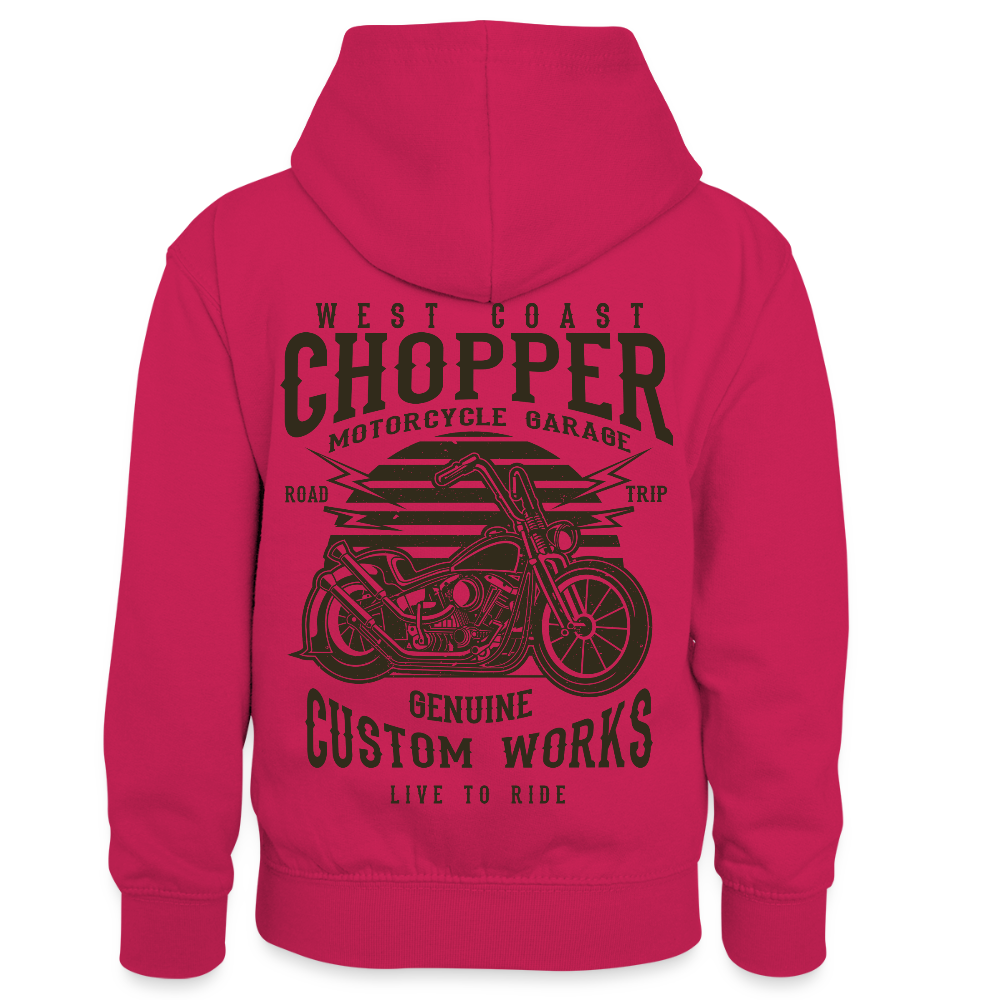 Teenager contrast-hoodie/kinderen contrast-hoodie - roze/navy