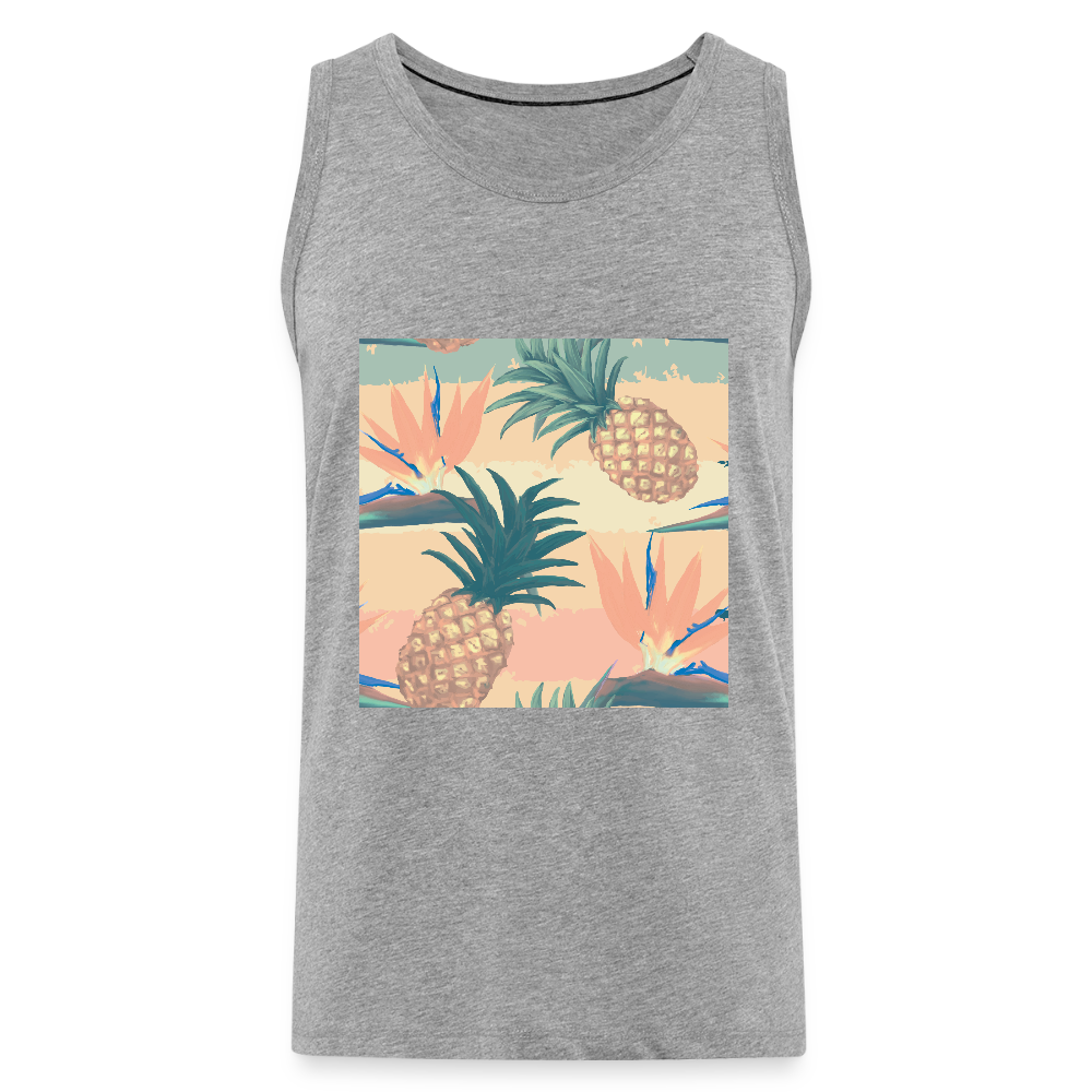 Mannen Premium tank top - grijs gemêleerd
