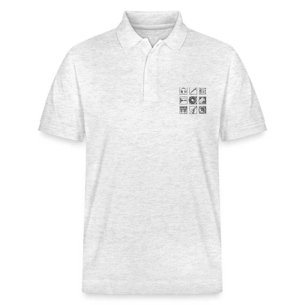Stanley/Stella uniseks bio poloshirt PREPSTER - heather wit