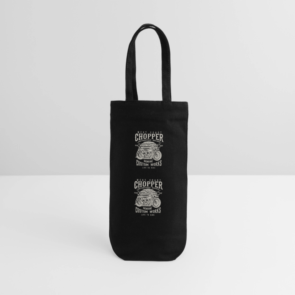 Cadeauzak voor flessen - zwart