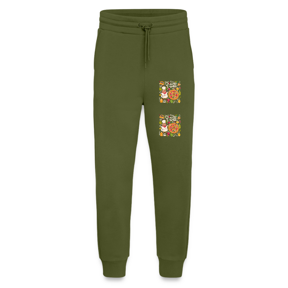 Organic relaxed joggingbroek made in EU - MOSS GREEN