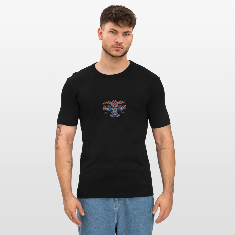 Mannen slim fit T-shirt - zwart