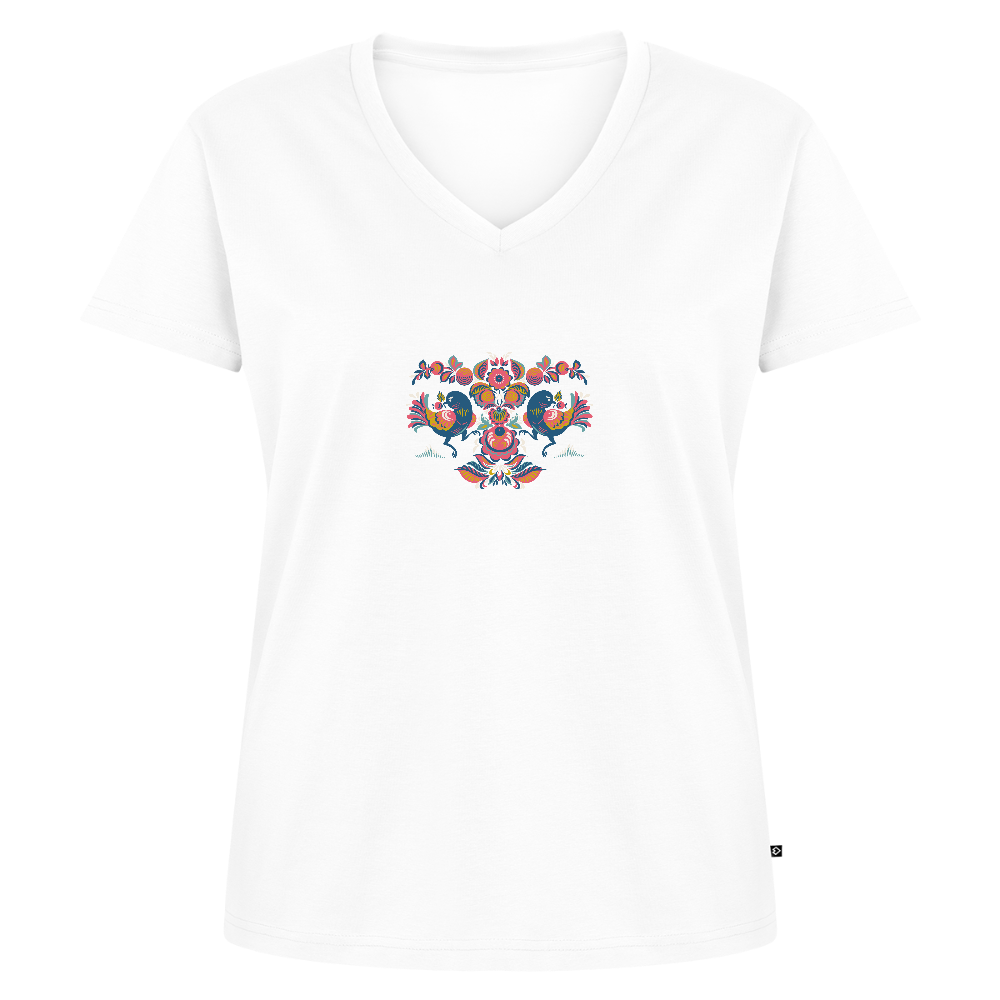Vrouwen bio T-shirt met V-hals van Stanley & Stella - wit