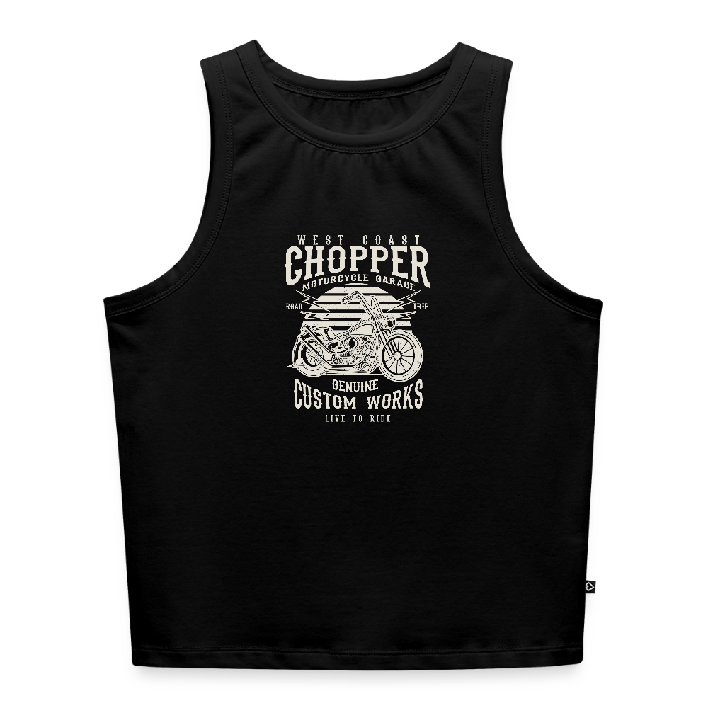 Vrouwen cropped tanktop - zwart