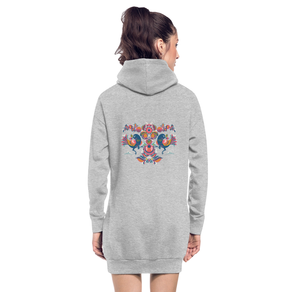 Hoodiejurk - grijs gemêleerd